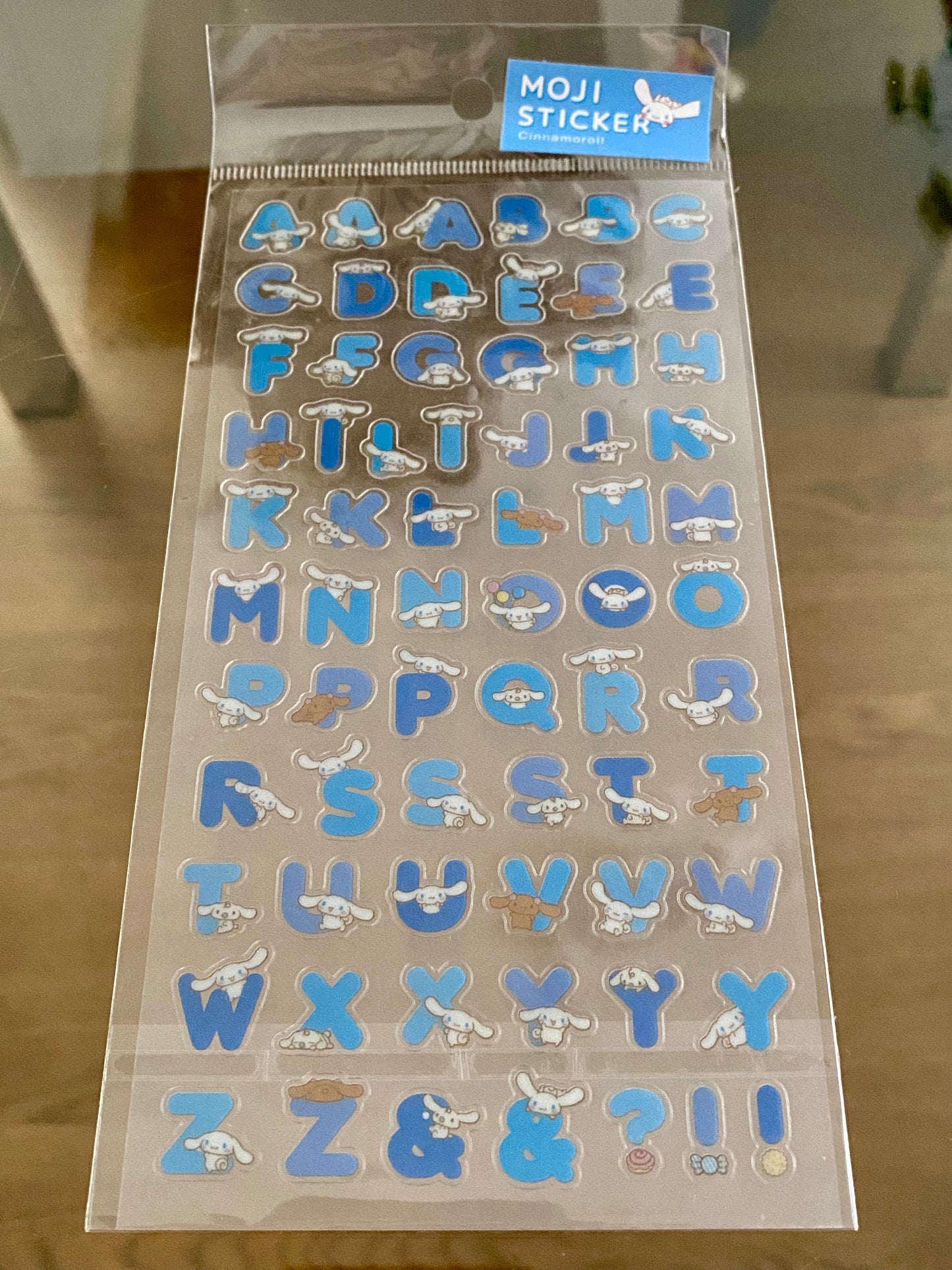 Sanrio- English Letters Transparent PVC Waterproof Sticker